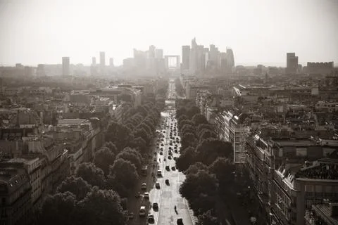 Paris rooftop view Stock Photos