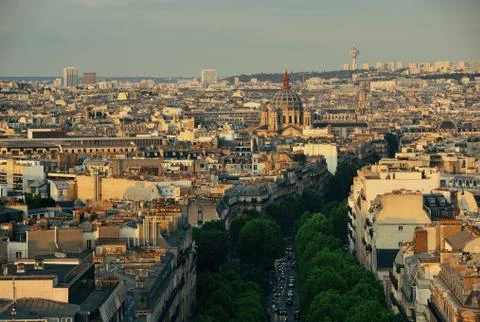 Paris rooftop view Stock Photos