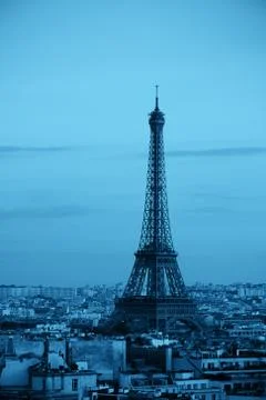 Paris rooftop view Stock Photos