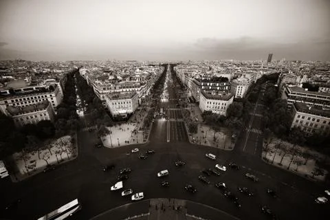 Paris rooftop view Stock Photos