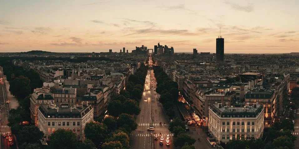 Paris rooftop view Stock Photos