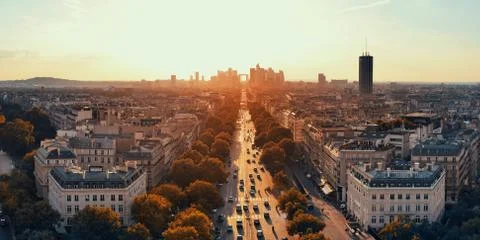 Paris rooftop view Stock Photos