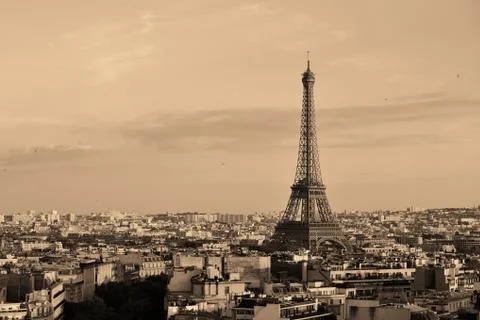 Paris rooftop view Fotos Stock