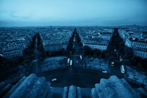 Paris rooftop view Stock Photos