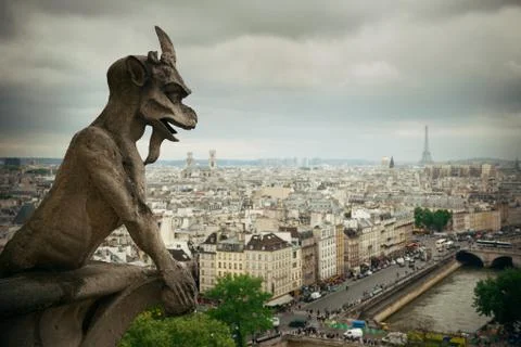 Paris rooftop view Stock Photos