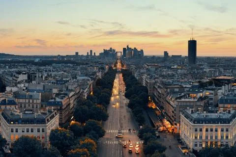 Paris rooftop view Stock Photos