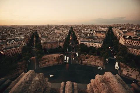 Paris rooftop view Stock Photos