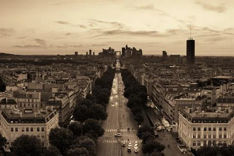 Paris rooftop view 写真素材