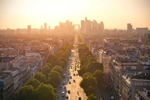 Paris rooftop view Stock Photos