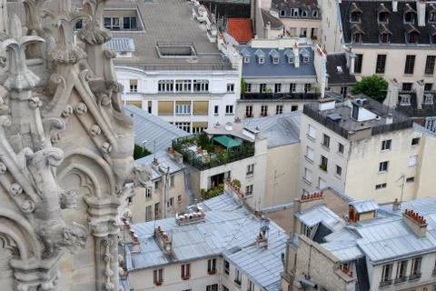 Paris rooftops. Stock Photos