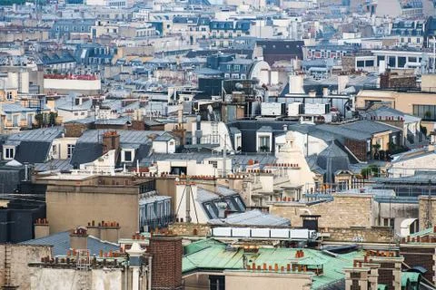 Paris rooftops Stock Photos