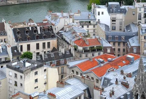 Paris rooftops. Stock Photos