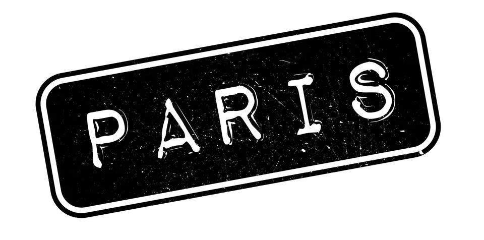 Paris rubber stamp 库存插图