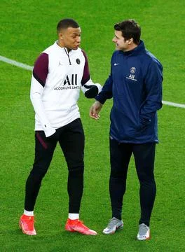 Paris Saint Germain training session, Barcelona, Spain - 15 Feb 2021 Stock Photos