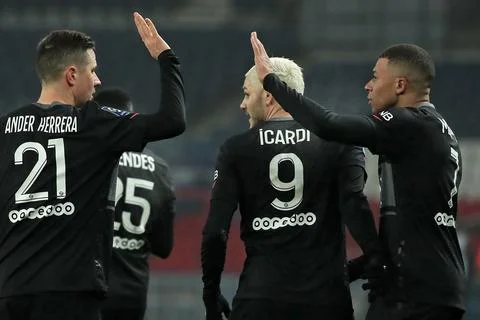 Paris Saint-Germain vs Stade Brest, France - 15 Jan 2022 Stock Photos