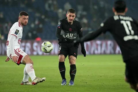 Paris Saint-Germain vs Stade Brest, France - 15 Jan 2022 Stock Photos