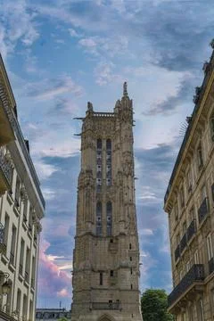 Paris, the Saint-Jacques tower Foto stock