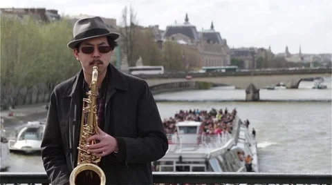 Paris - Sax Stock Footage 50638168