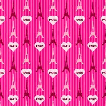 Paris seamless pattern 스톡 일러스트