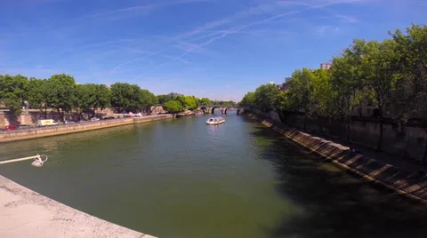 Paris Seine Stock Footage 39886413