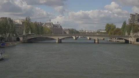 Paris Seine landscape 2 Stock-Footage 55888753