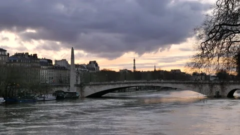 Paris, seine river. Stock-Footage 194976804