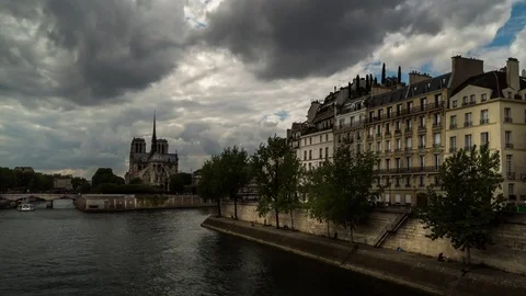 Paris The Seine River PRORES4K Stock Footage 78039408