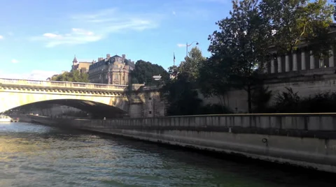 Paris Seine River View From The Ship  動画素材 68096709