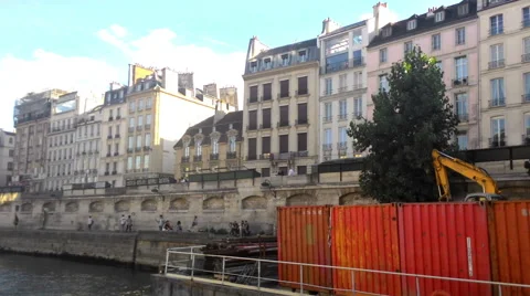 Paris Seine River View From The Ship  動画素材 68097026