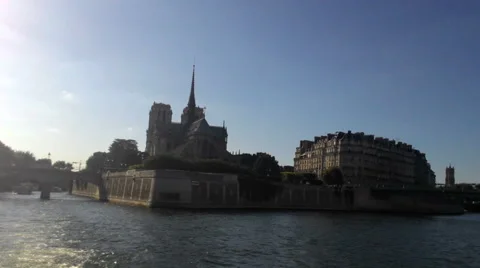 Paris Seine River View From The Ship 動画素材 68097087