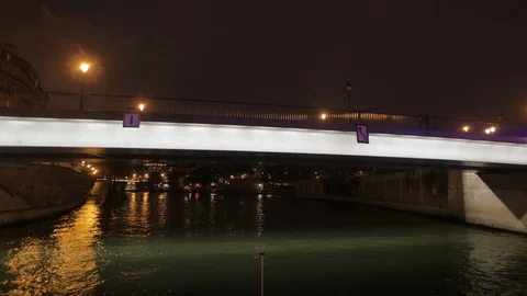 PARIS SEINE TIMELAPSE 2 Stock Footage 106148007