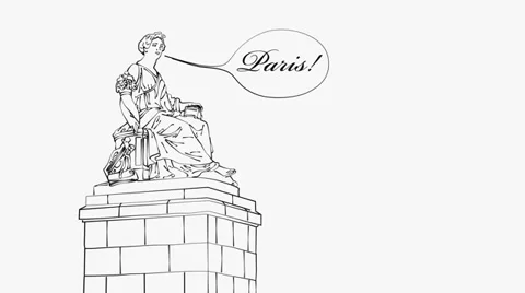 Paris Shout (HD) Video stock 31505291