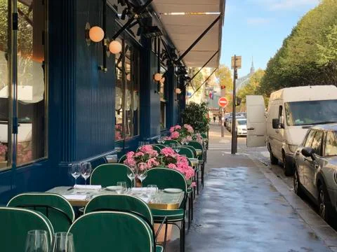 Paris sidewalk cafe Stock Photos