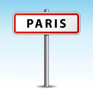 Paris signpost Stockillustratie