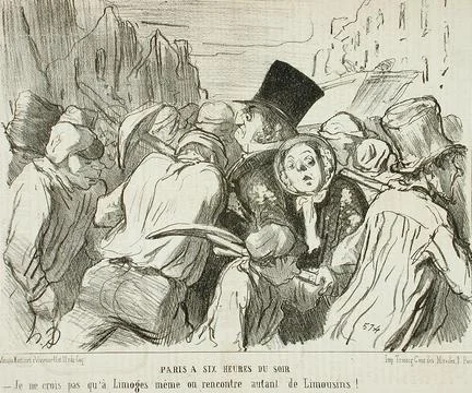 Paris  six heures du soir. Honor Daumier (France, Marseilles, 1808-1879). F.. Stock Illustration