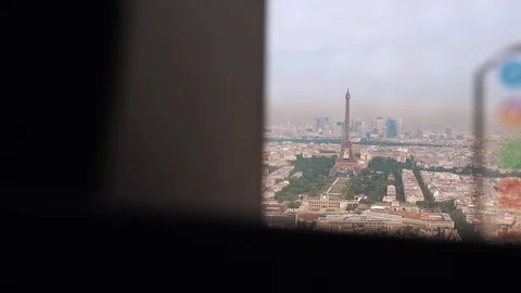 Paris skyline, city view Stock Footage 123787234