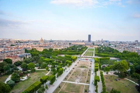  Paris skyline from Eiffel tower Paris skyline, capital of France, from Ei... Stock Photos