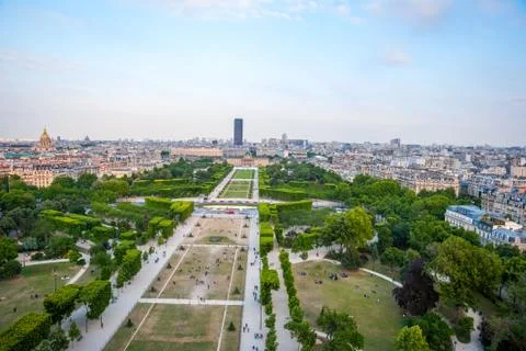 Paris skyline from Eiffel tower Foto stock