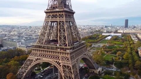 Paris Skyline From Eiffel Tower Summit Stock Footage 332470546