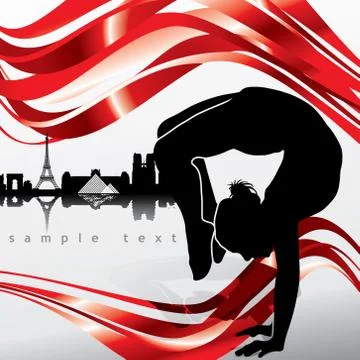 Paris skyline Illustrazione stock