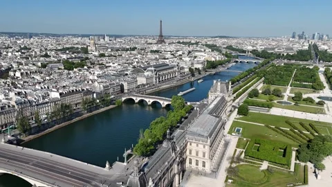 Paris Skyline At Paris In Ile De France France. Stock Footage 312137150