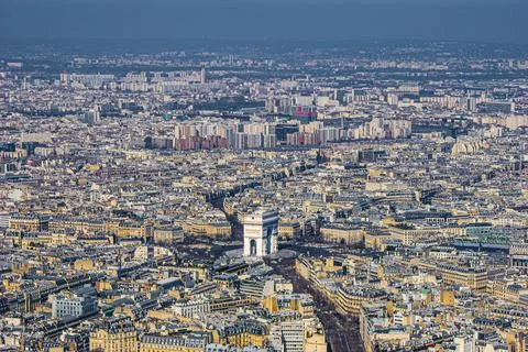 Paris skyline seen from the Eiffel Tower Foto stock