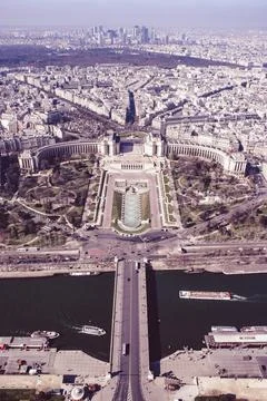 Paris skyline seen from the Eiffel Tower Stock Photos