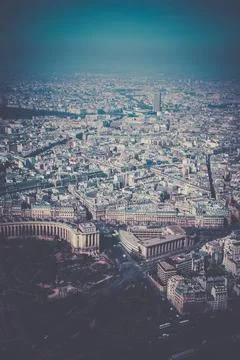 Paris skyline seen from the Eiffel Tower Foto stock