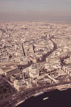 Paris skyline seen from the Eiffel Tower Foto stock