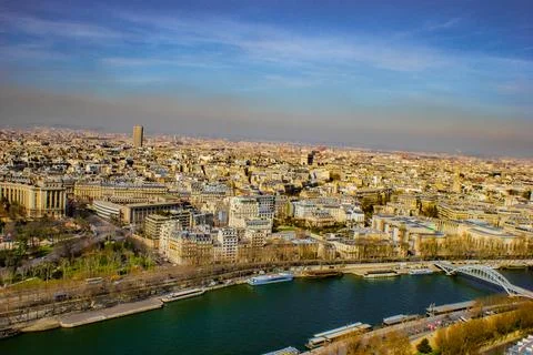 Paris skyline seen from the Eiffel Tower Foto stock