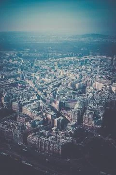 Paris skyline seen from the Eiffel Tower Foto stock