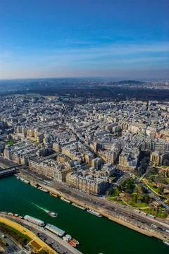 Paris skyline seen from the Eiffel Tower Foto stock
