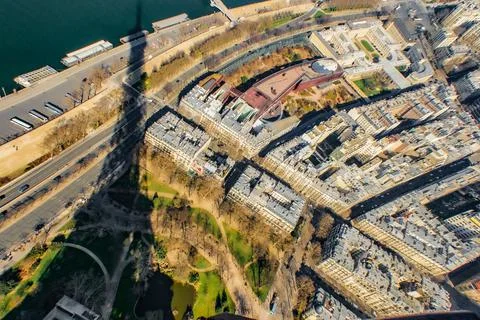Paris skyline seen from the Eiffel Tower Foto stock