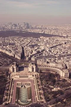 Paris skyline seen from the Eiffel Tower Foto stock